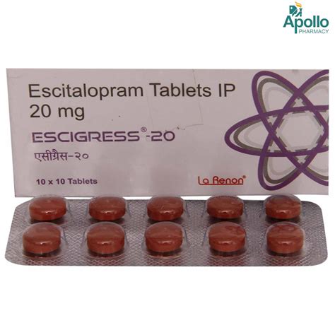 ESCIGRESS 20MG TABLET Price, Uses, Side Effects, Composition - Apollo ...