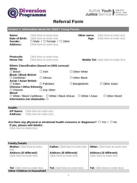 Diversion Referral Doc Template | pdfFiller