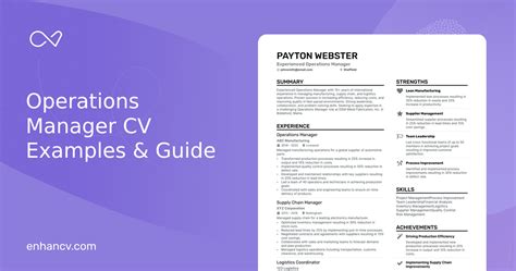 Image result for Operations Project Manager CV