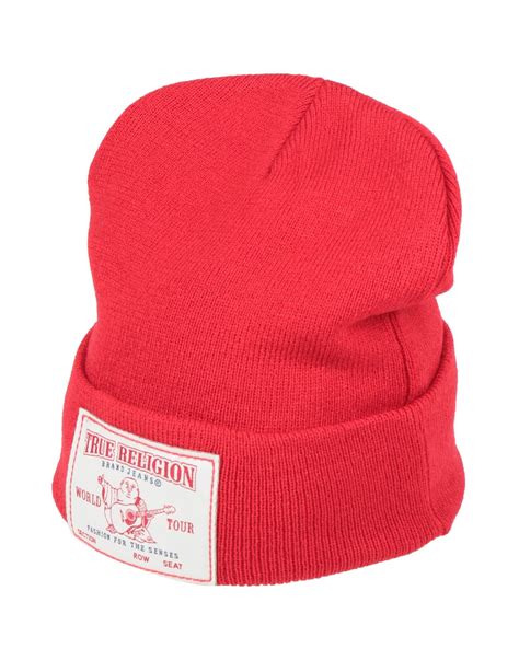 Red True Religion Hats
