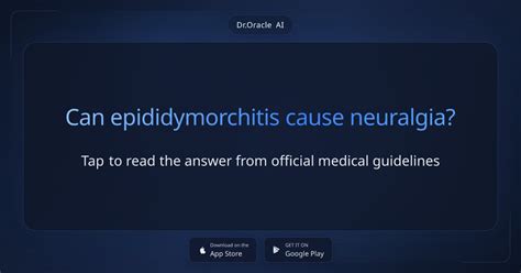 Can epididymorchitis cause neuralgia?