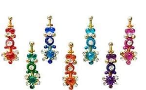 BEAUTY GOLD Diamond Studded Bindi Forehead Multicolor Bindis (Indian ...