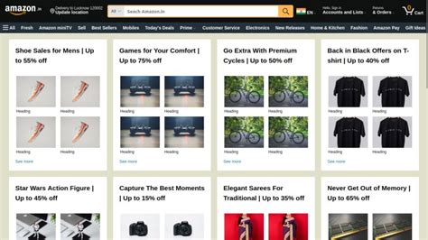 Rishabh Maurya on LinkedIn: Amazon Home Page Layout CSS Only Codepen:…