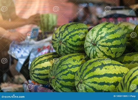 Huge Watermelons for Sale on a Street in China Stock Image - Image of ...