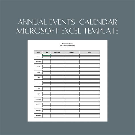 Microsoft Excel Templates Calendar