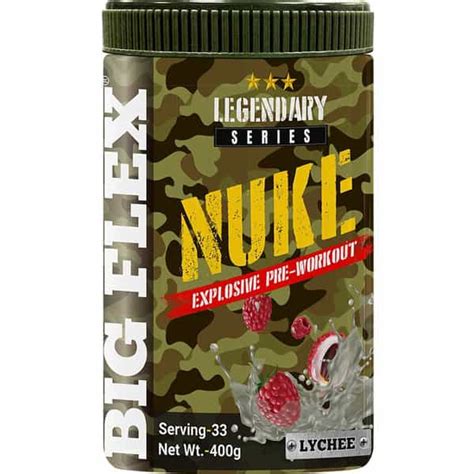 Buy BIGFLEX PRE-WORKOUT NUKE (LYCHEE) (400GM) Online & Get Upto 60% OFF ...