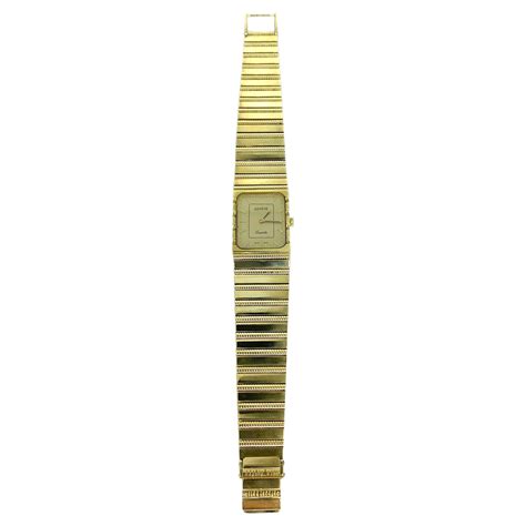 Geneve 14k Gold Fancy Nugget Design Bracelet Swiss Watch For Sale at ...