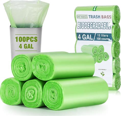 Amazon.com: Small Trash Bags 4 Gallon, 100 Count Compostable Trash Bags ...
