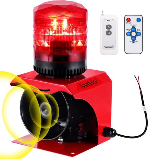 Amazon.com: AC110V-120V Industrial Siren Alarm Strobe Light-120dB Loud ...