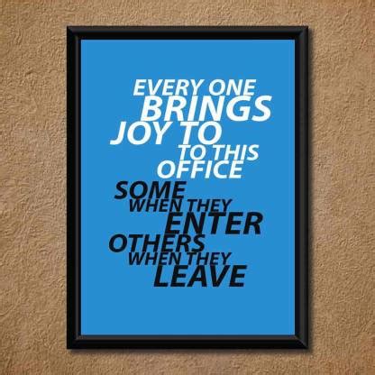 Handmade Posters for office interiors Laminated (With PVC Frame) Paper ...