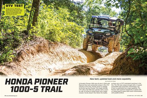 UTV TEST: HONDA PIONEER 1000-5 TRAIL - Dirt Wheels Magazine