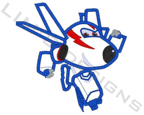 Buy Super Wings Chase Applique Machine Embroidery Design 3 Sizes 4x4 ...