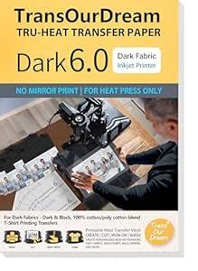 TransOurDream Dark 6.0 Heat Transfer Paper for T Shirt Printing Machine ...