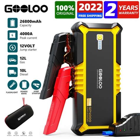 Buy GOOLOO 4000A Car Jump Starter Auto Battery Portable Lithium Charger ...