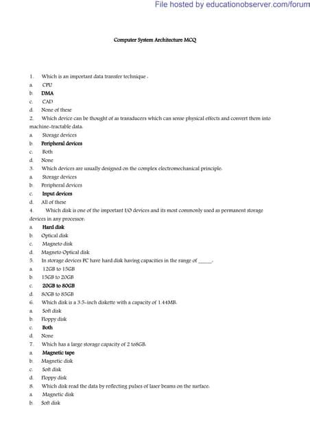 Computer Basic MCQ Questions 的图像结果