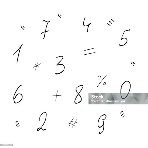 Numbers Signs Mathematics Economy Doodle Hand Drawn向量圖形及更多剪貼畫圖片 - iStock