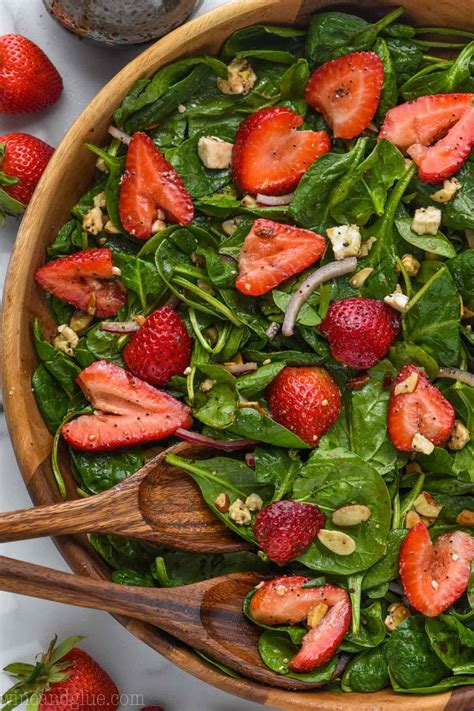 Strawberry Spinach Salad Recipe Spinach Salad With Fresh Blueberries
