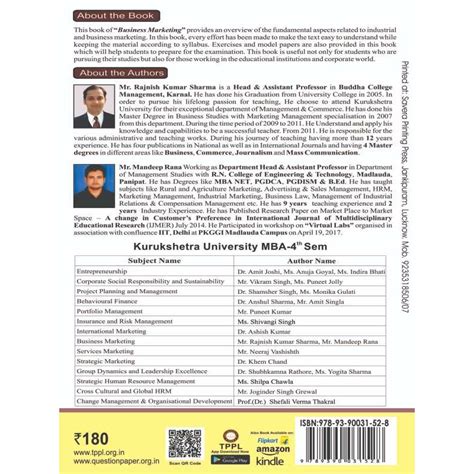 Business Marketing MBA Fourth sem Fourth semester 4rth sem 4rth semester