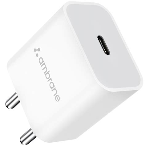 Ambrane 20W Type C Mobile Charger Adapter, Fast Charging for Android ...