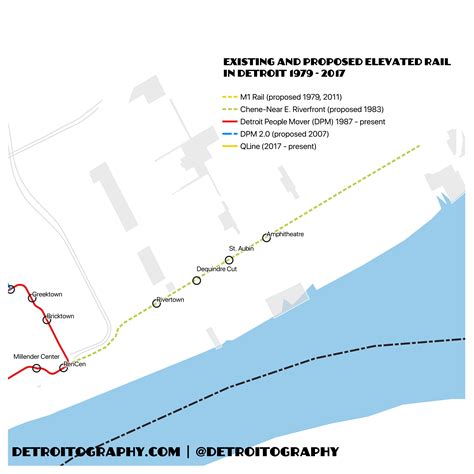 Map: Existing and Proposed Detroit People Mover Expansions | DETROITography