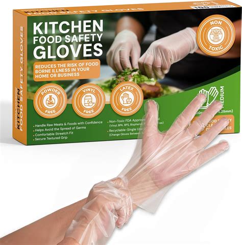 Protospheric Disposable Gloves for Food Prep - Super Poly Kitchen Grade ...