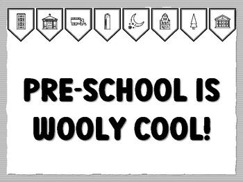 PRE-SCHOOL IS WOOLY COOL! Winter Bulletin Board Kit, Ready to print ...