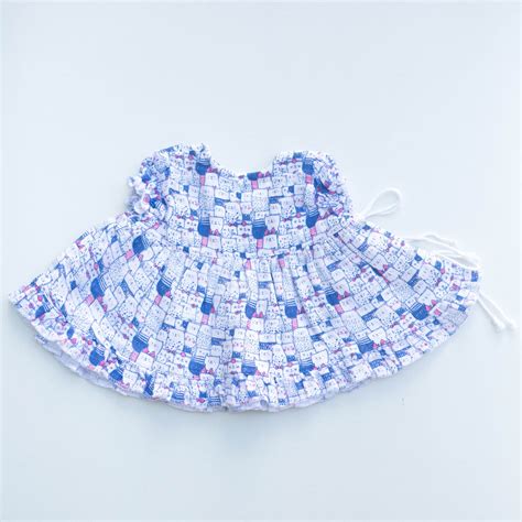 ORGANIC COTTON DENIM INDIGO PUFF SLEEVE BABY GIRL KIDS DRESS – KEEBEE ...