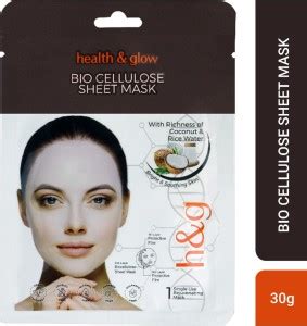 Health & Glow Coconut & Rice Water Bio Cellulose Sheet Mask - Price in ...
