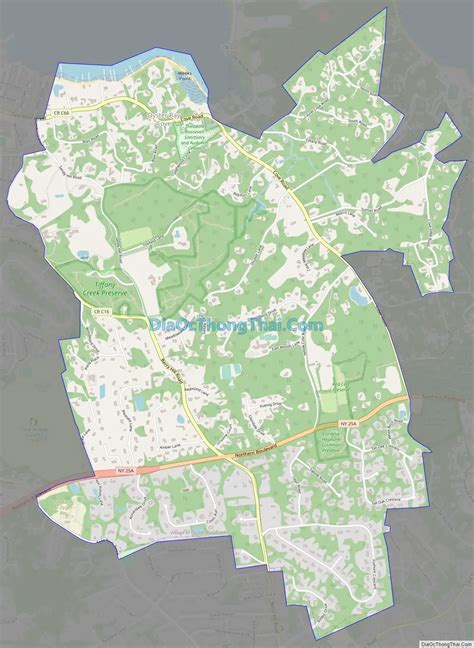 Map of Oyster Bay Cove village