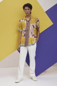 Buy Beige Fluid Cotton Printed Botanic Cuban Shirt For Men by Nautanky ...