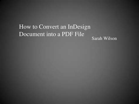 Image result for InDesign File to Create a PDF