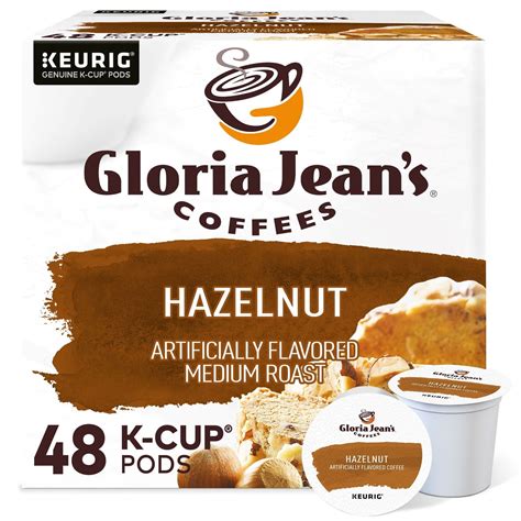 Gloria Jean'S Hazelnut Keurig K-Cup Pods, Medium Roast Coffee, 48 Count ...