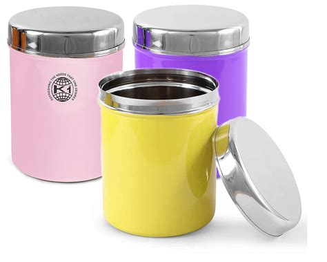 Buy King International Stainless Steel Food Storage Containers, Set of ...