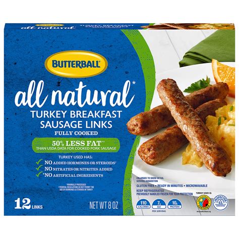 Butterball Everyday Fully Cooked Turkey Breakfast Sausage Links 12 ct ...
