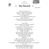 NCERT Textbook: Poem: The Peacock - Class 11 English Woven Words ...