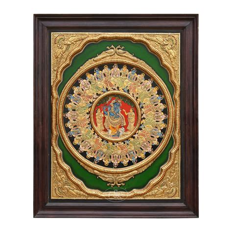 Beautiful Rasaleela Krishna - Tanjore painting – RANI ARTS & TEAK