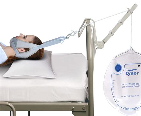 Tynor Cervical Traction Kit (Sleeping) with Weight Bag, Grey, Universal ...