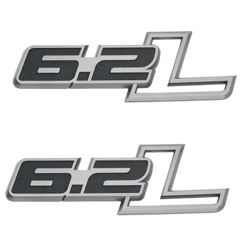 2x 6.2L Emblems Side Fender 3D Nameplate Badge Logo Replacement for F ...