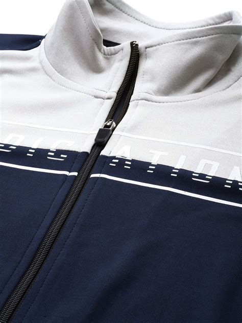 Alcis Men Typography Navy Blue Tracksuits MSWJA219491-XS