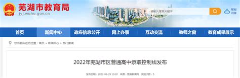 2022年安徽芜湖市区中考普通高中录取分数线公布-爱学网