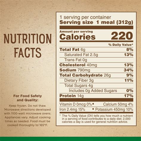 Marie Callender's Bowl, Beef Pot Roast, Slow Roasted-Nutrition-Facts