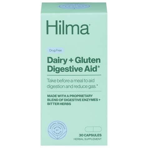 Hilma Digestive Aid, Dairy + Gluten, Capsules (30 each) Delivery or ...