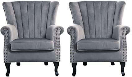 Modern & Luxury Furniture Two Armchair Fabric Accent Upholstered Chair ...