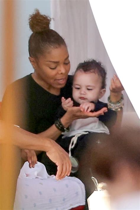 Janet Jackson feeds baby son Eissa in Miami Beach, Florida | Sandra Rose