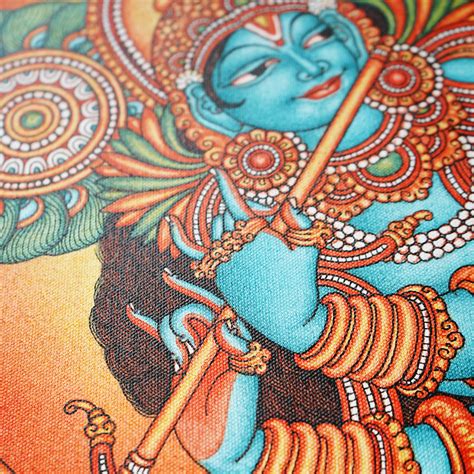 Lord Krishna Kerala Mural Painting | Hand-Painted – Culturati