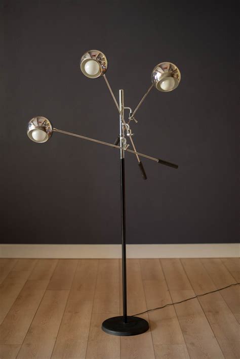 Triennale Mid-Century Modern Orbiter Chrome Floor Lamp by Robert ...