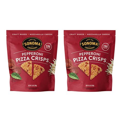 Sonoma Creamery Pizza Crisps, Pepperoni, | Savory Snack Cracker | High ...