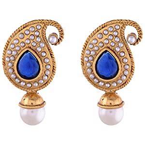 soumya jewels mango shaped tops with blue stones : Amazon.in: Fashion