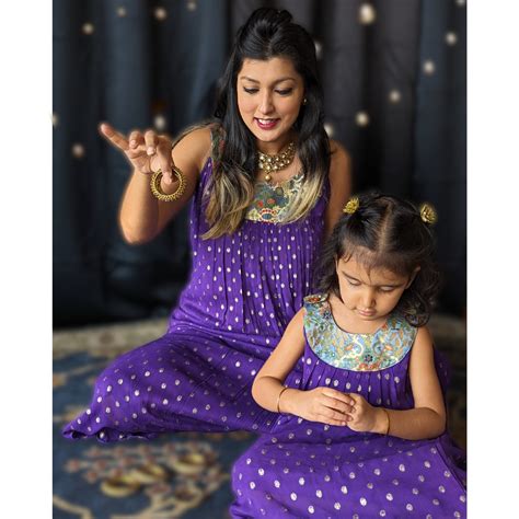 Tura Turi | Purple Georgette Churidar Kurta with Banarasi Patch