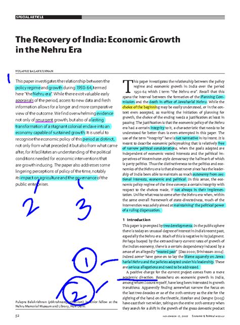 The Recovery of India Economic Growth in the Nehru Era - Warning: Popup ...